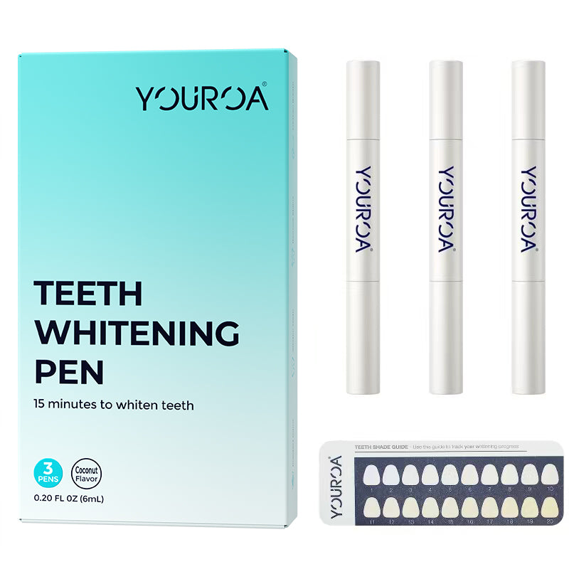 Teeth Whitening Pen Gel, Gentle on Enamel, Effective Stain Removal, Safe, Non-Sensitive, Travel Friendly, Create a Beautiful White Smile, Natural Mint Flavored Whitening Pen, 3 Pens